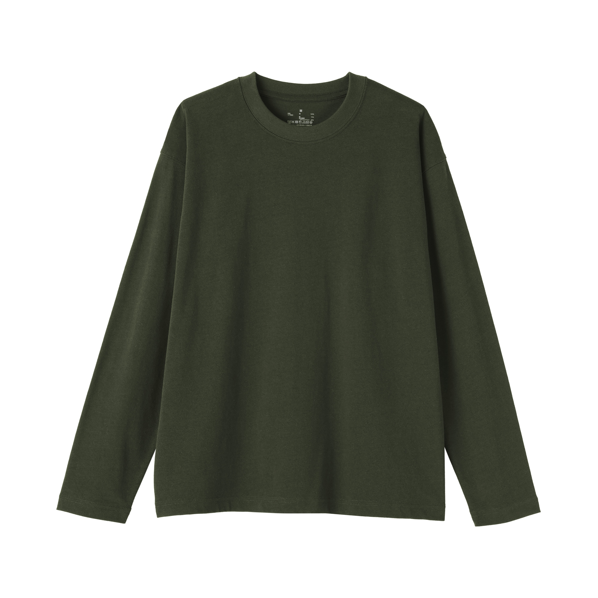 婦人　引き揃え天竺編みクルーネック長袖Ｔシャツ