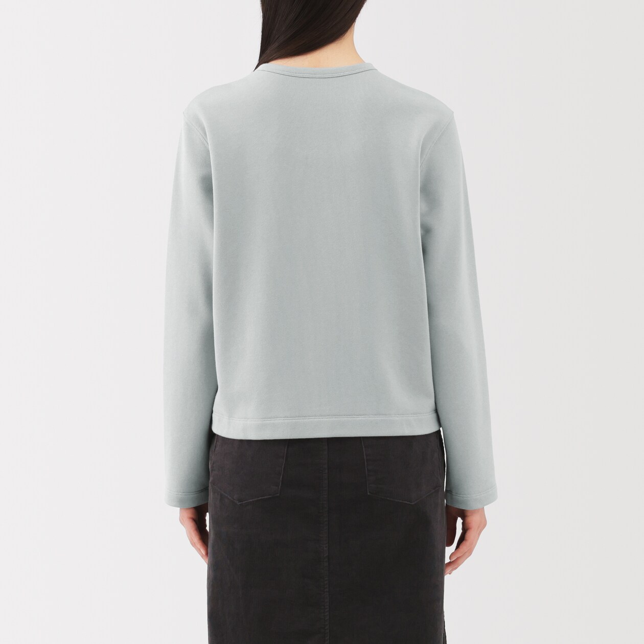 婦人　裏毛スウェットカーディガン