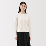 婦人　裏毛スウェットカーディガン