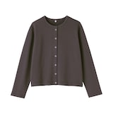 婦人　裏毛スウェットカーディガン