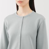 婦人　裏毛スウェットカーディガン