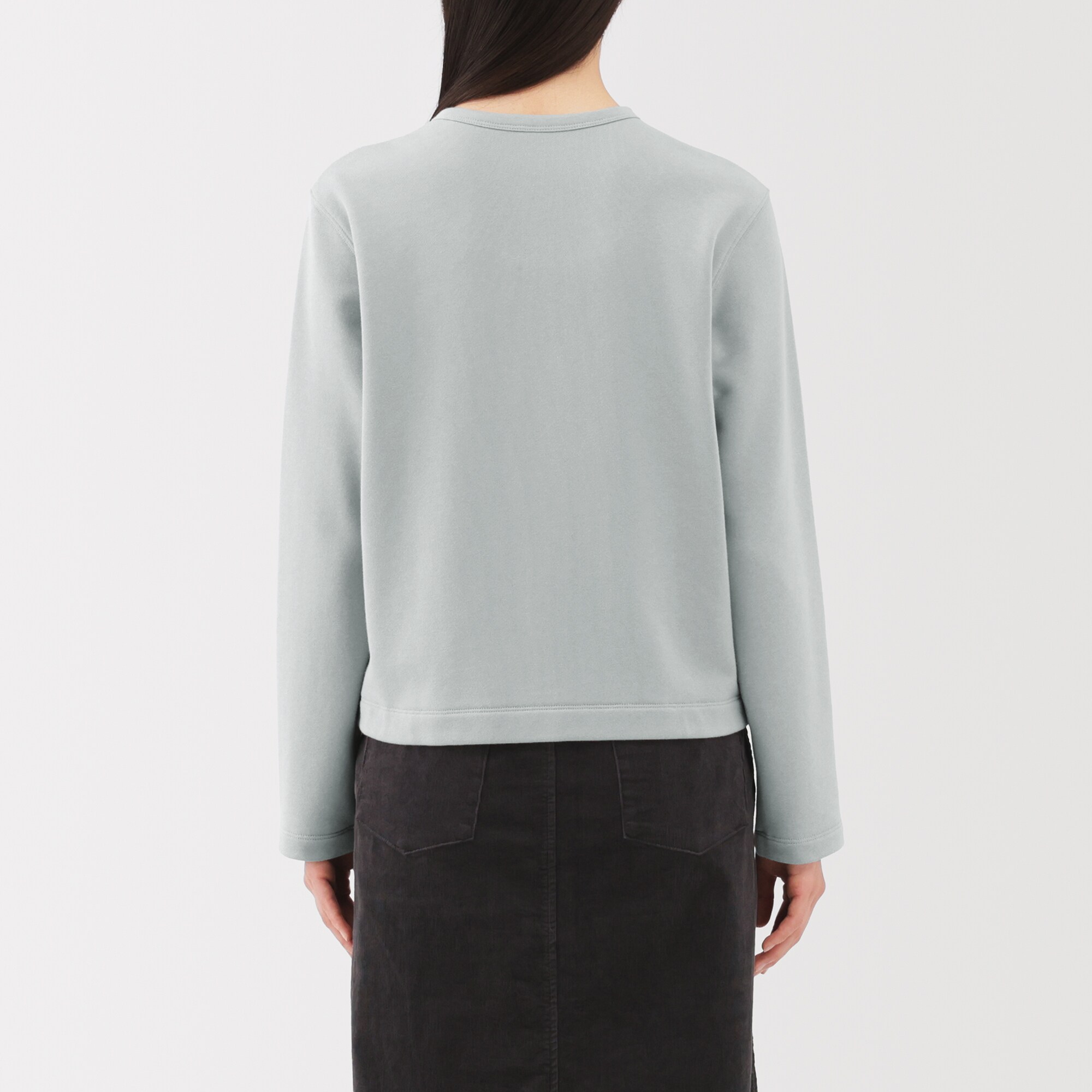 婦人　裏毛スウェットカーディガン