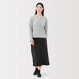 婦人　裏毛スウェットカーディガン