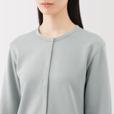 婦人　裏毛スウェットカーディガン