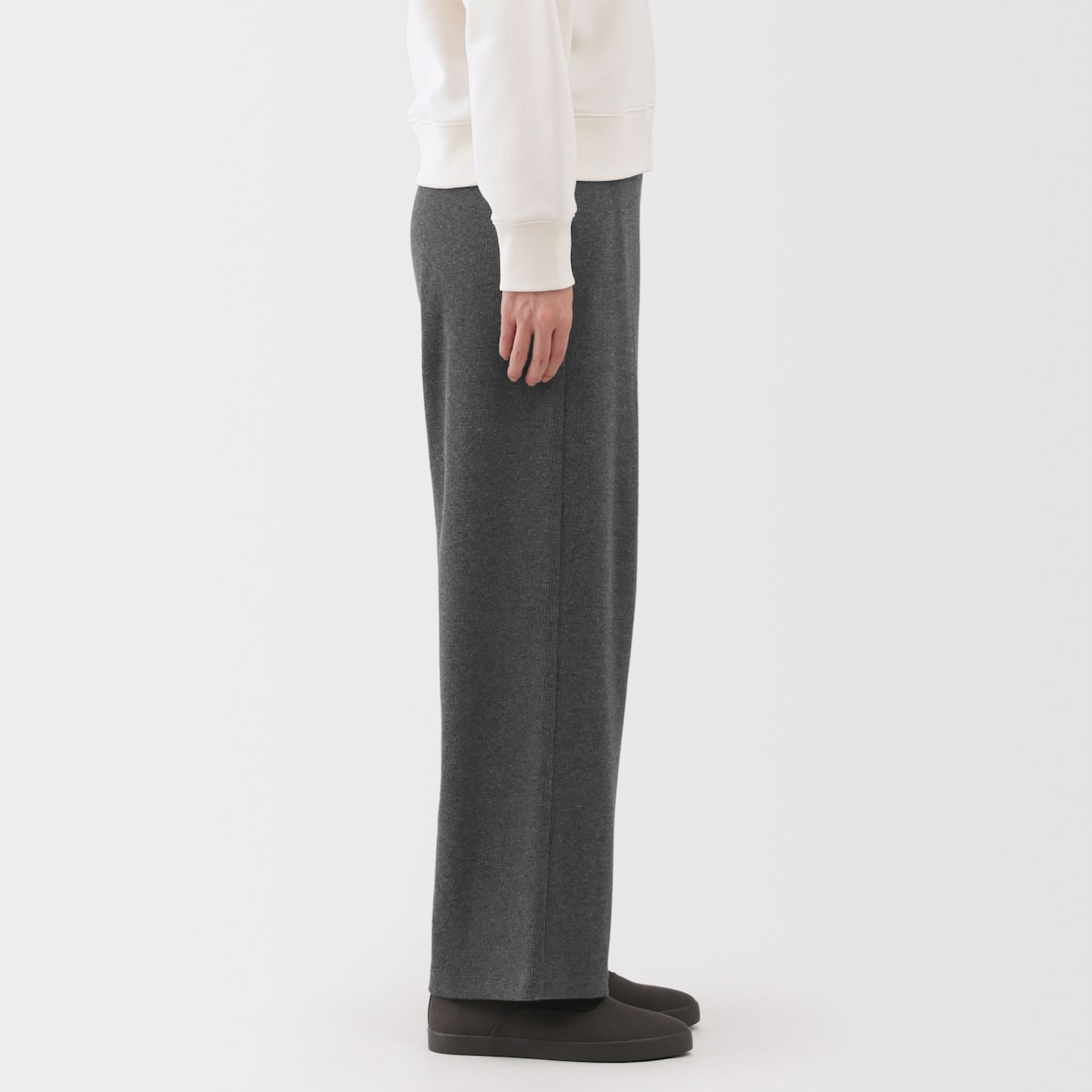 婦人　ワッフル編みパンツ