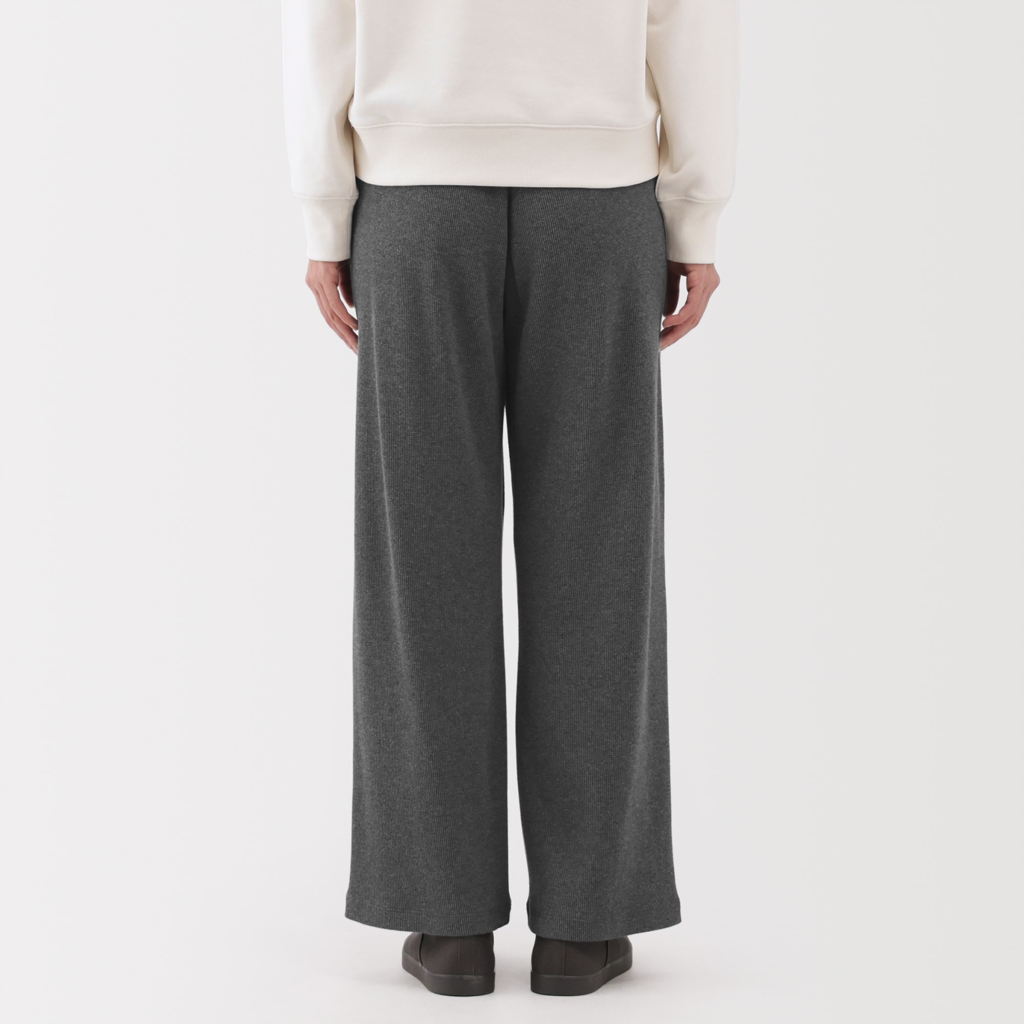 婦人　ワッフル編みパンツ