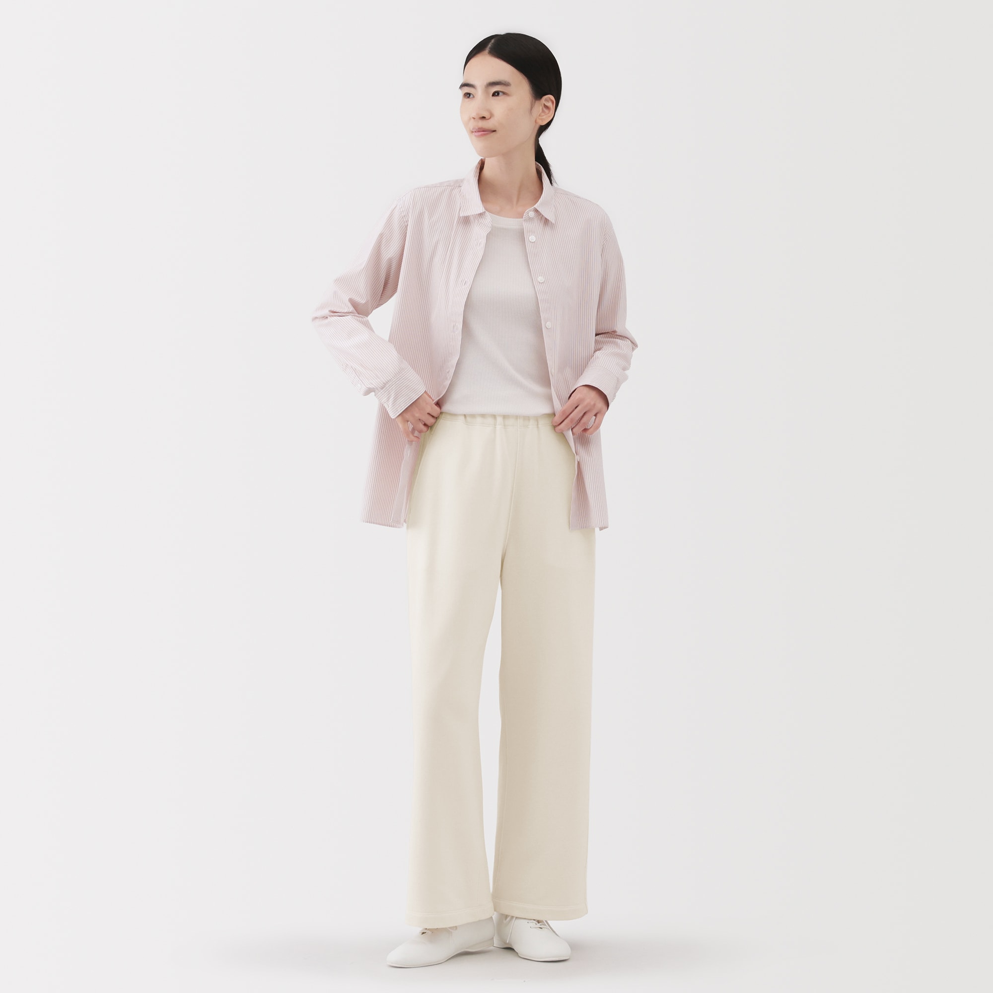 婦人　裏毛スウェットワイドパンツ