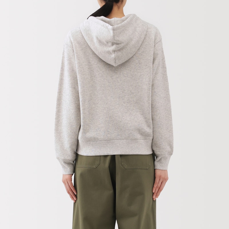 婦人　裏毛スウェットフルジップパーカ