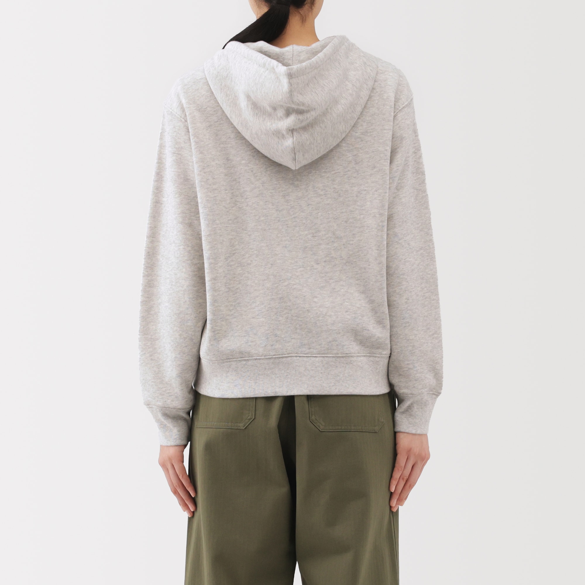 婦人　裏毛スウェットフルジップパーカ