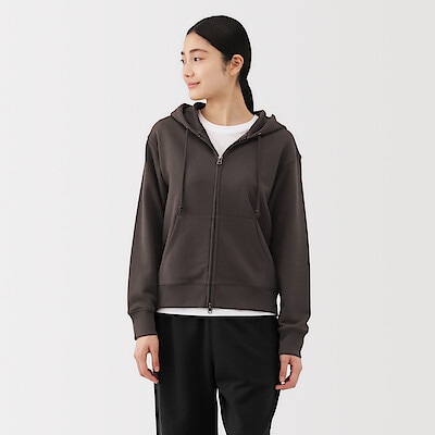 婦人　裏毛スウェットフルジップパーカ