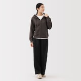 婦人　裏毛スウェットフルジップパーカ