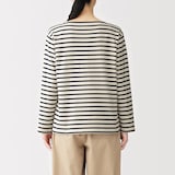 婦人　太番手ボートネック長袖Ｔシャツ