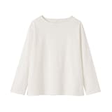 婦人　太番手ボートネック長袖Ｔシャツ