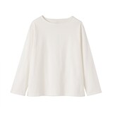 婦人　太番手ボートネック長袖Ｔシャツ