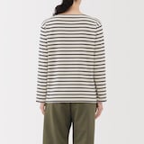 婦人　太番手ボートネック長袖Ｔシャツ