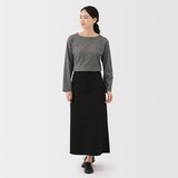 婦人　太番手ボートネック長袖Ｔシャツ