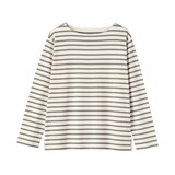 婦人　太番手ボートネック長袖Ｔシャツ