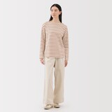 婦人　太番手ボートネック長袖Ｔシャツ