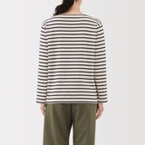 婦人　太番手ボートネック長袖Ｔシャツ