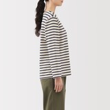 婦人　太番手ボートネック長袖Ｔシャツ