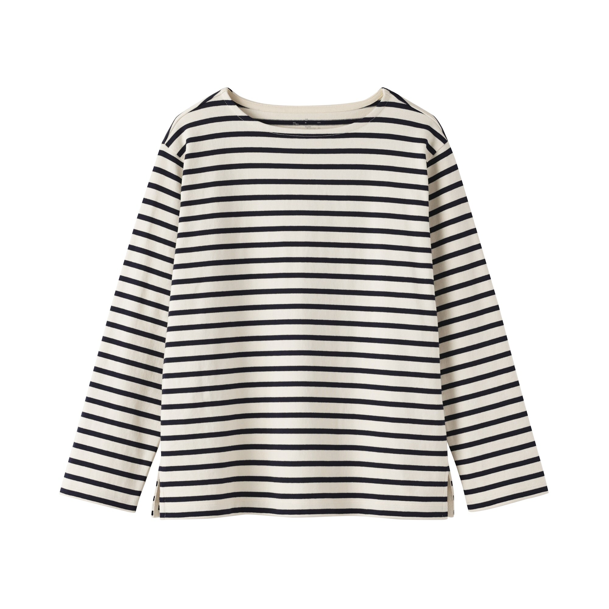 婦人　太番手ボートネック長袖Ｔシャツ