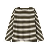 婦人　太番手ボートネック長袖Ｔシャツ