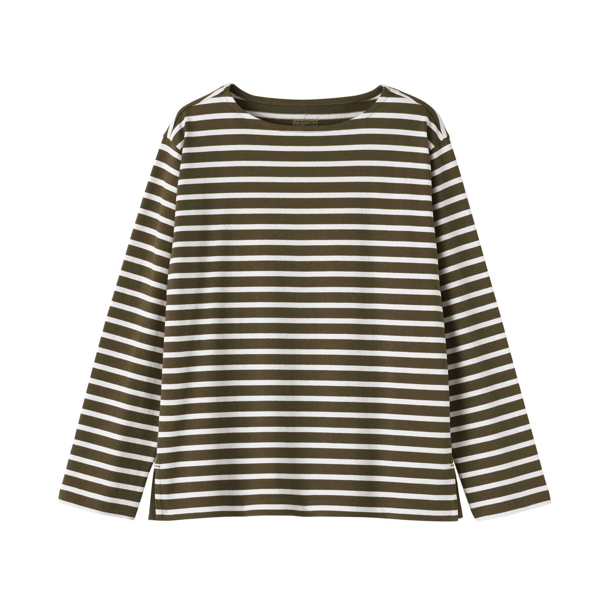 婦人　太番手ボートネック長袖Ｔシャツ