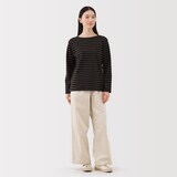 婦人　太番手ボートネック長袖Ｔシャツ