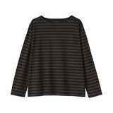 婦人　太番手ボートネック長袖Ｔシャツ