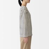 婦人　太番手ボートネック長袖Ｔシャツ