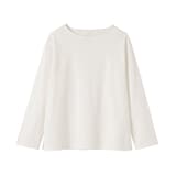 婦人　太番手ボートネック長袖Ｔシャツ