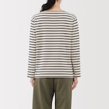 婦人　太番手ボートネック長袖Ｔシャツ