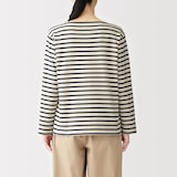 婦人　太番手ボートネック長袖Ｔシャツ