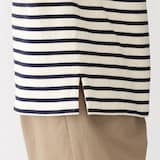 婦人　太番手ボートネック長袖Ｔシャツ