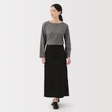 婦人　太番手ボートネック長袖Ｔシャツ