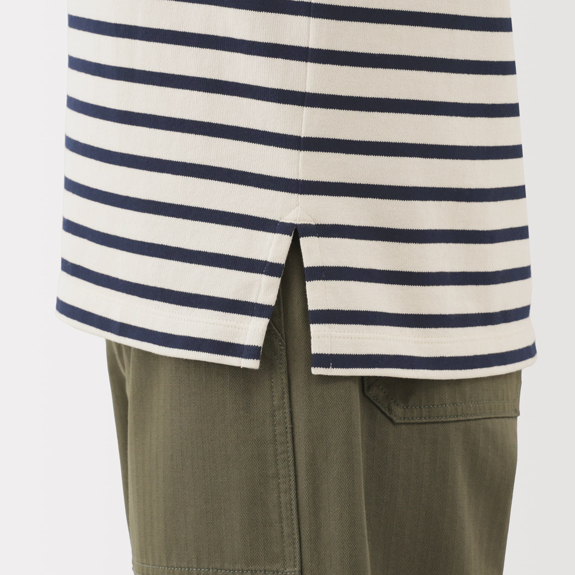 婦人　太番手ボートネック長袖Ｔシャツ