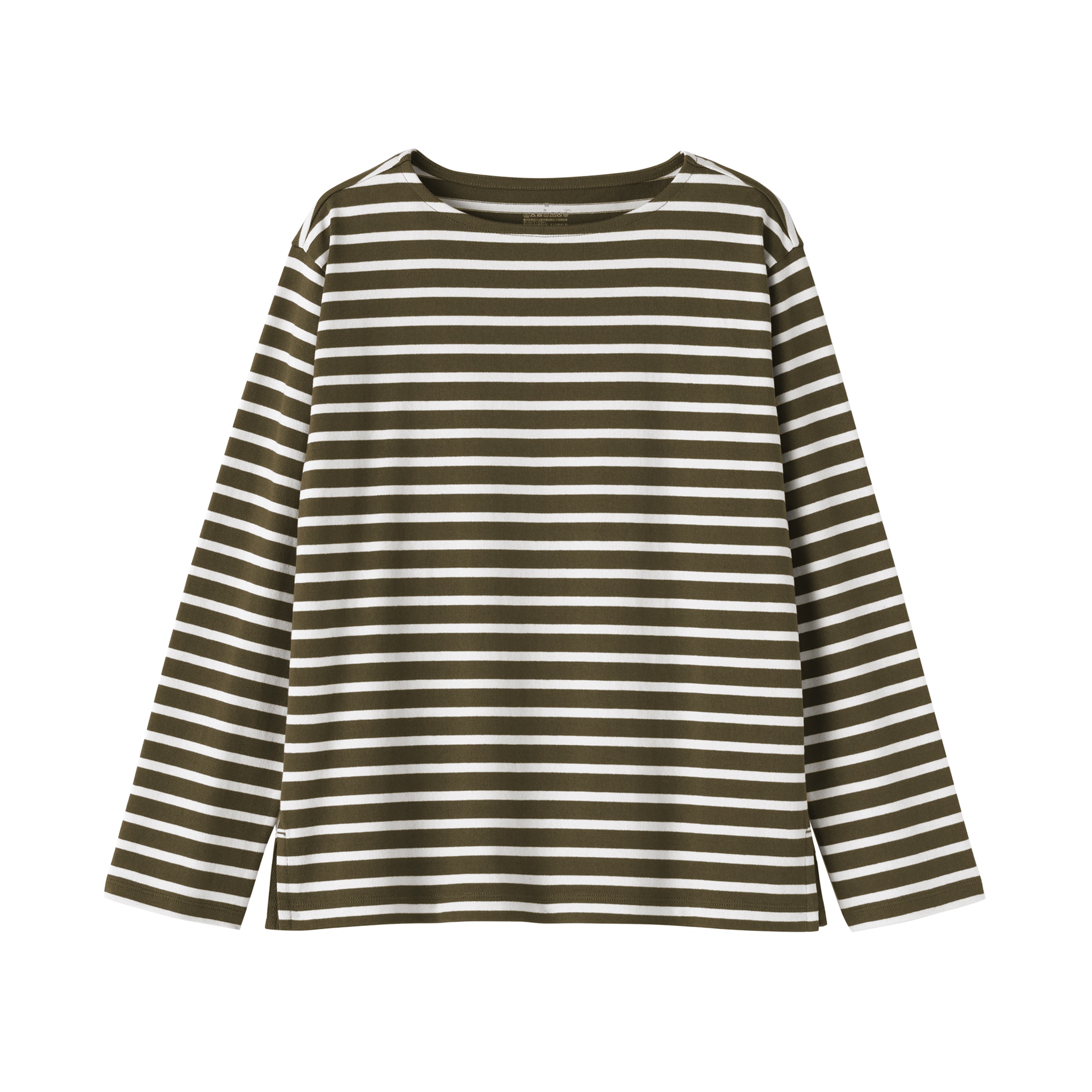 婦人　太番手ボートネック長袖Ｔシャツ