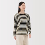 婦人　太番手ボートネック長袖Ｔシャツ