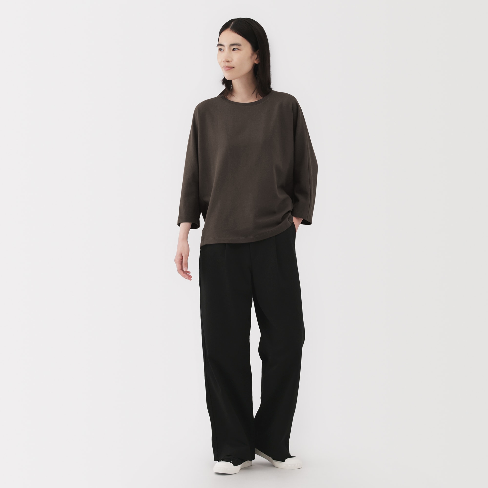 nonnative 七分袖 ライト スウェット カットソー 切りっぱなし 3 黒 nonnative 七分袖 ライト スウェット カットソー 切りっぱなし 3