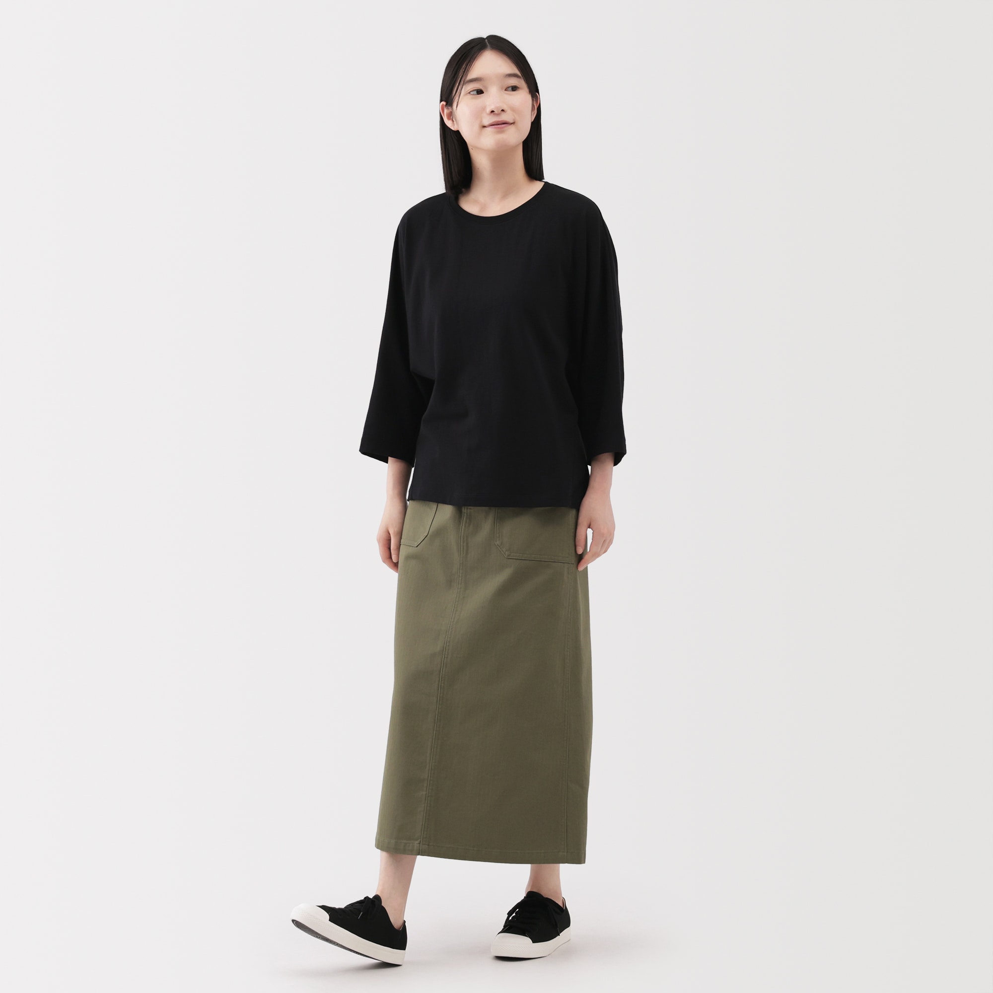 婦人　ライトスウェット七分袖プルオーバー