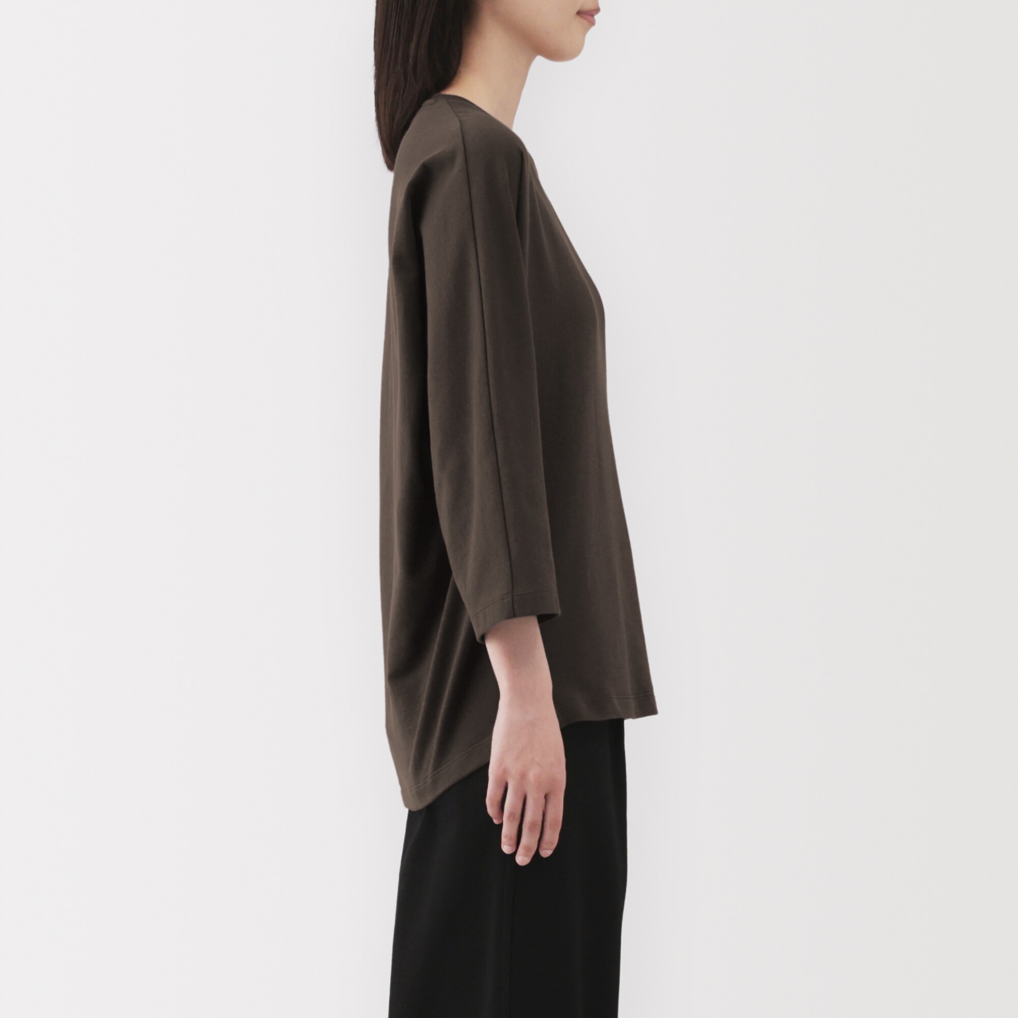 婦人　ライトスウェット七分袖プルオーバー