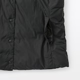 婦人　軽量ダウンポケッタブルノーカラーベスト