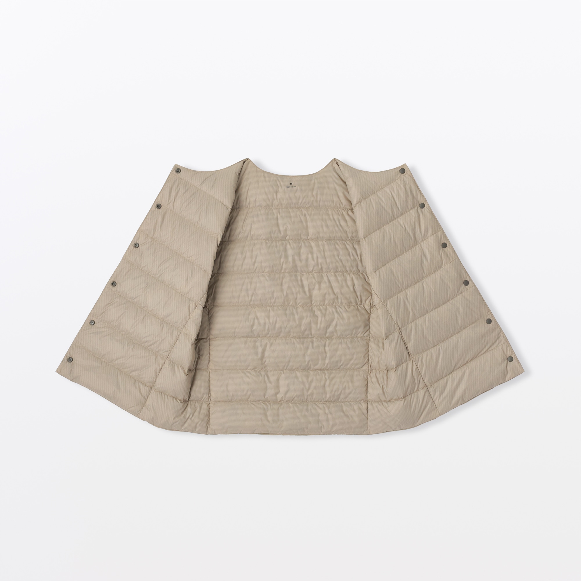 婦人 軽量ダウンポケッタブルノーカラーベスト | 無印良品