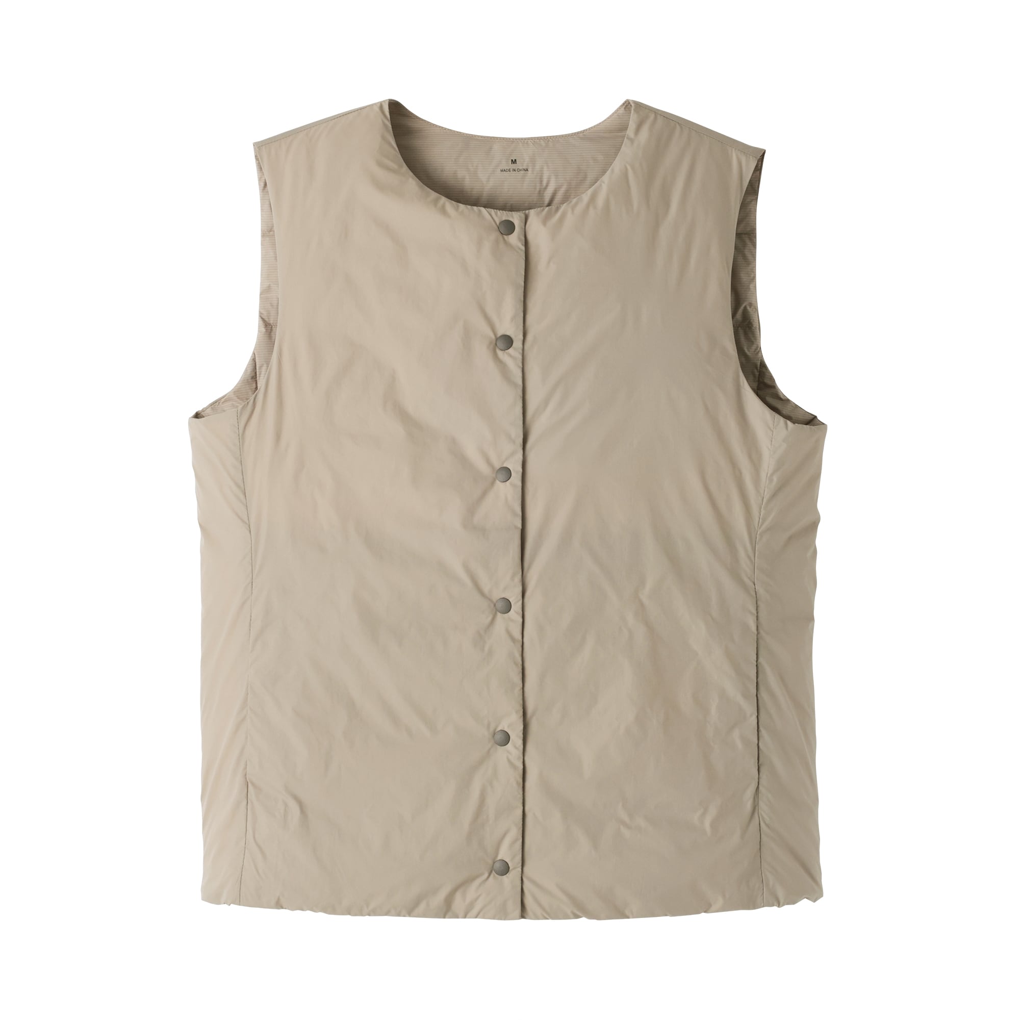 婦人 軽量ダウンポケッタブルノーカラーベスト | 無印良品