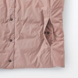 婦人　軽量ダウンポケッタブルノーカラーベスト