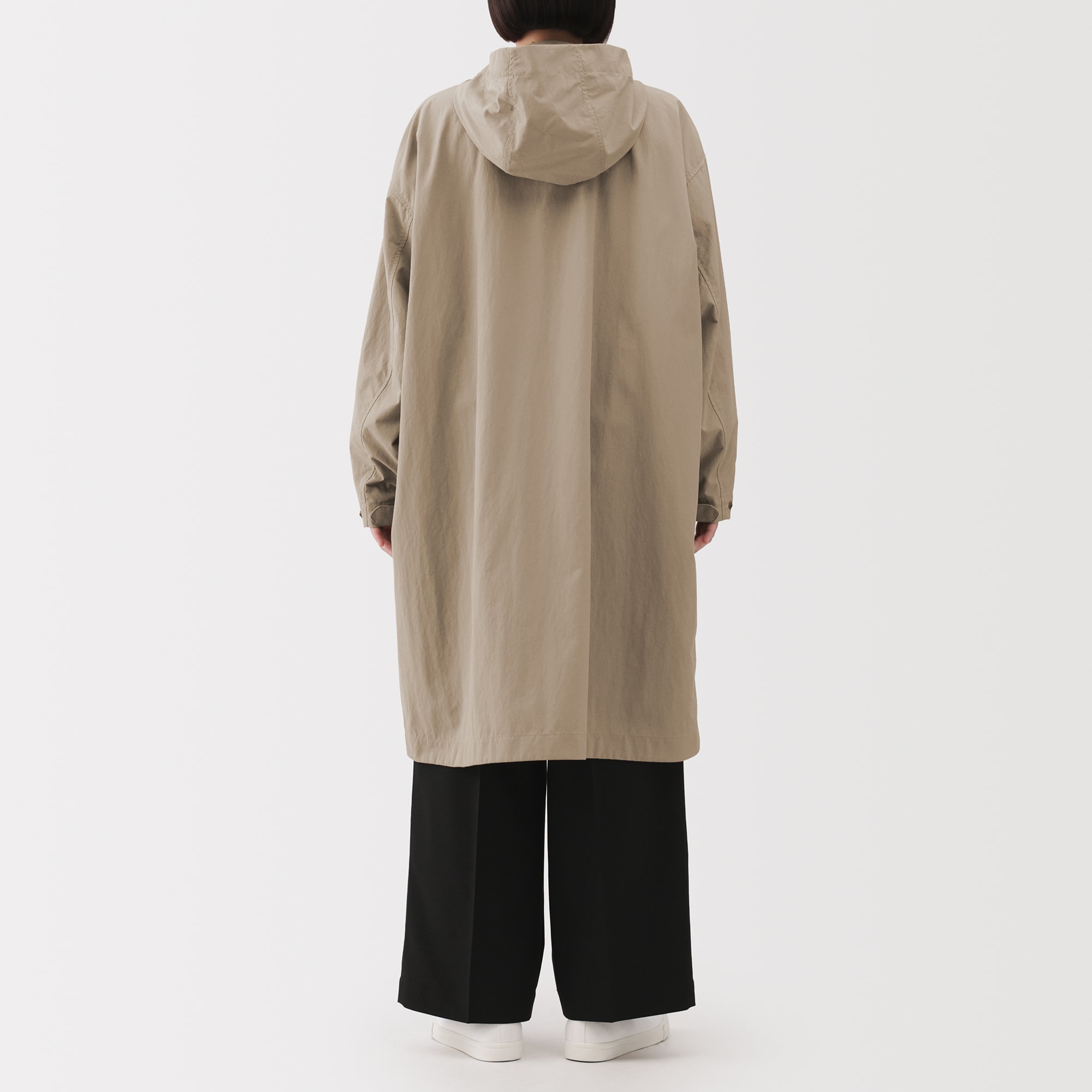 婦人 撥水UVカットフードロングコート | 無印良品