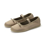 婦人　柔らかい中敷を使用した　撥水ストラップリボンフラットシューズ