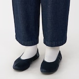 婦人　撥水フラットバレエシューズ