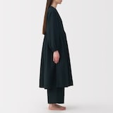 婦人　ふんわりしぼガーゼ　ロングカーディガン