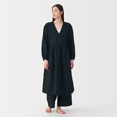 【６月下旬発売予定】婦人　ふんわりしぼガーゼ　ロングカーディガン